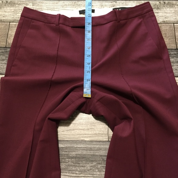 J crew tollegno 1900 Italy dress pants crop women’s 4 (Inseam 24.5) burgundy - Picture 3 of 11